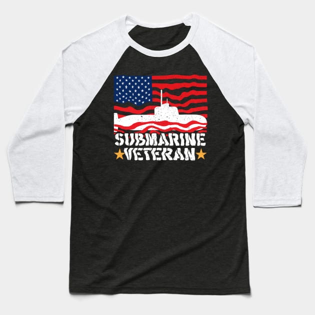 Submarine veteran USA American hero veterans day Baseball T-Shirt by design-lab-berlin